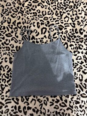 Women's Grey Spaghetti Strap Tank Top